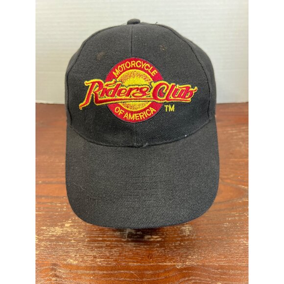 Vintage Riders Club Of America Black Cotton Cap With Embroidered Logo X3 - Picture 1 of 4